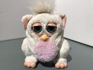 2005 Furby Baby White Purple With Rubber Mouth Talks,  Moves,  Interactive 59961