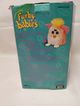 Tiger Electronics Furby Babies Pink and White Model 70 - 940 3