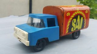 Vintage Truck Tin Toy Friction Norma Sai Bulka Plastic Ussr Cccp Soviet Era