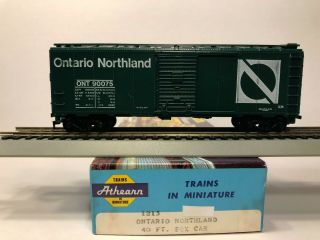 Ho Athearn Blue Box 40’ Boxcar Ontario Northland,  Ont 90075