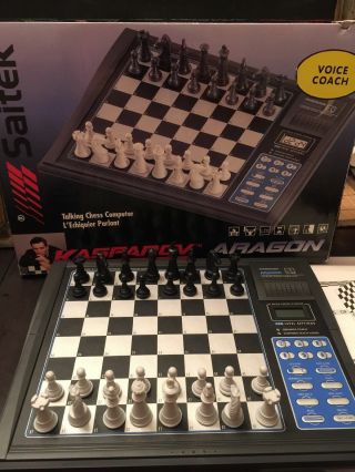 1998 Saitek Kasparov Aragon Electronic Talking Chess Computer With Voice Coach