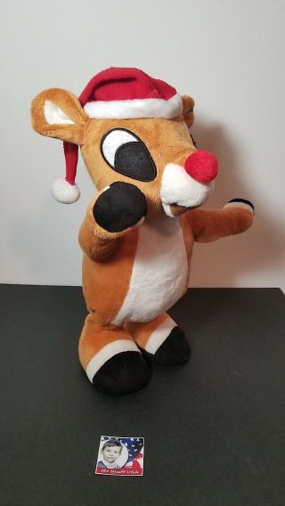 Rudolph The Red Nose Reindeer 13 " Dances & Sings Plush Mrstuff Holiday