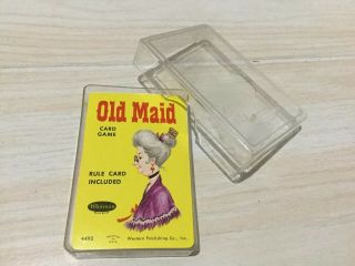 Vintage Whitman Old Maid Card Game No.  4492 Complete W/ Rules In Case 1960’s