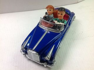 Vintage Tin " Photoing On Car " Metallic Blue Rolls Royce.  Me 630.