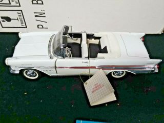 Vtg Franklin 1957 Pontiac Bonneville 1/24 Precision Model W/box &