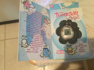 Vintage 1997 Tamagotchi Angel Virtual Pet Silver Bandai
