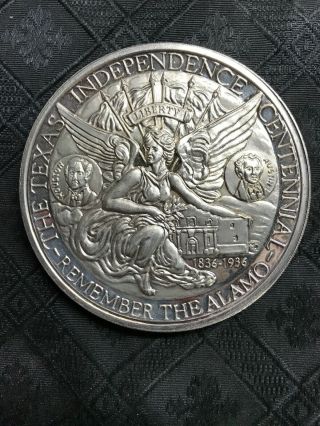 1986 Giant Texas Alamo Centennial Commemorative Silver Pound /lb.  999 Fine 3