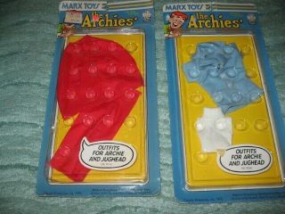 Vintage Marx The Archies - 2 On Card Outfits For Archie And Jughead