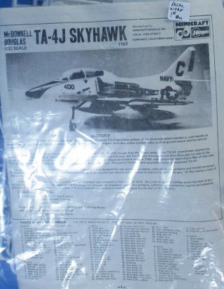 Hasegawa Minicraft 1:32 Mcdonnell Douglas Ta - 4 J Skyhawk Plastic Kit 1163ux