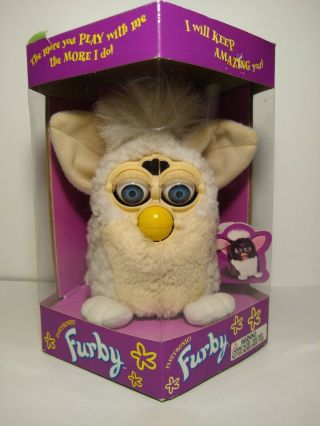 Furby Tiger Electronics Open Box Green - Eyes Tan/ White Model 70 - 800 Boys/girls