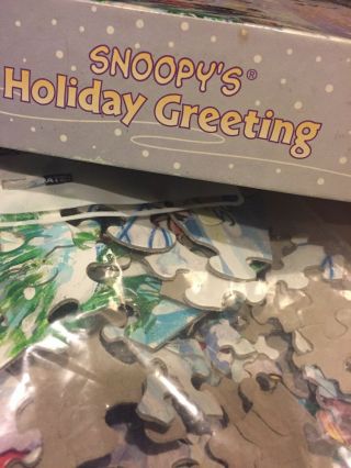 SPRINGBOK XZL4509 Snoopy ' s Holiday Greeting,  Christmas jigsaw puzzle (COMPLETE) 2