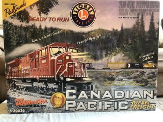 Lionel Canadian Pacific Freight Set In O Gauge.