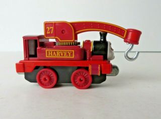 Mattel 2012 Die Cast Thomas & Friends Harvey Tank Car W Crane V2906 Red 0245