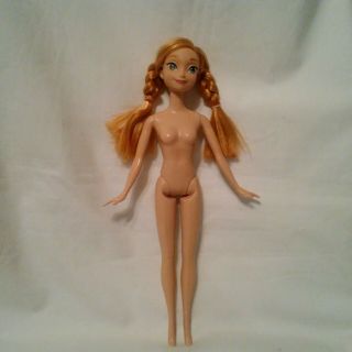 2012 Mattel Disney Frozen Anna Doll 11 " Nude Braids Green Eyes Red Hair Ooak