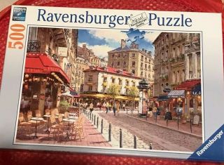 Ravensburger 500 Piece Puzzle,  Quaint Shops,  Complete