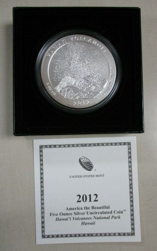 Us 2012 - P 5 - Ounce.  999 Fine Silver Unc Coin " America The - Hawai 