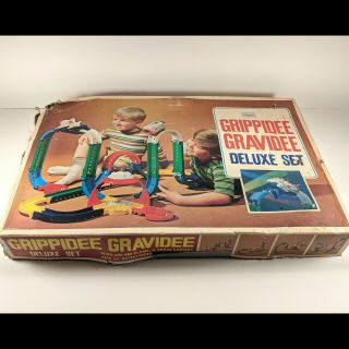 Vintage Sears Tomy Grippidee Gravidee Deluxe Set Airplane Space Shuttle Toy Set