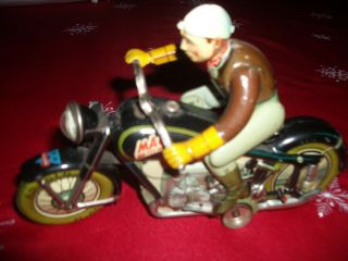 Arnold Mac 700 Motorcycle Vintage Tin Toy Us Zone Germany Tinplate