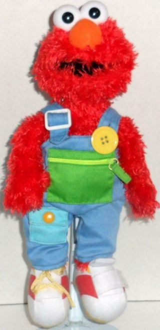 Gund Teach Me Elmo 16 " Plush Sesame Street Learn To Dress Stuffed Doll Toy