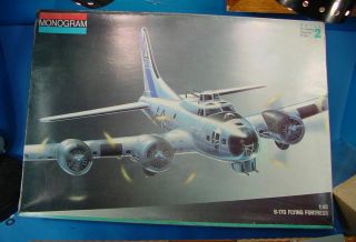 1/48 Scale Monogram 5600 B - 17g Flying Fortress Pro Started W/ Scale Decal