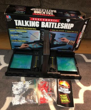 Vintage Electronic Talking Battleship Milton Bradley Game - Fantastic