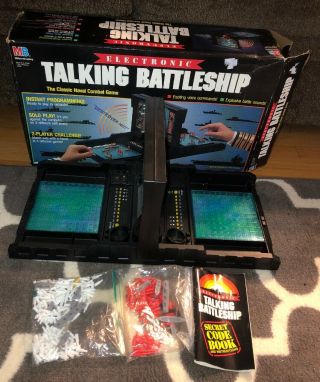 Vintage Electronic Talking Battleship Milton Bradley Game - FANTASTIC 2