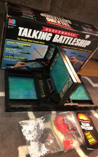 Vintage Electronic Talking Battleship Milton Bradley Game - FANTASTIC 3