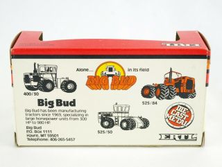 Ertl Big Bud 525/84 4WD Tractor Orange,  Vintage 1987,  4198 1:64 Scale 3
