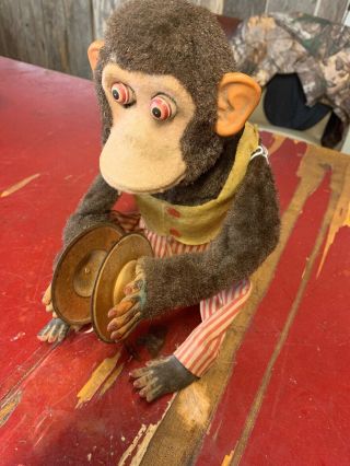 Vintage Jolly Chimp Clapping Monkey Battery Operated Toy Made In Japan