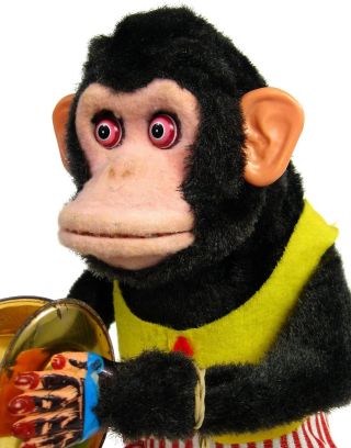 Vintage Daishin Japan Musical Jolly Chimp Toy Story Monkey w/Box & HangTag 3