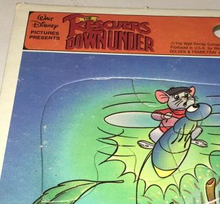 Walt Disney ' s The Rescuers Down Under Frame Tray Puzzle 4082B Golden Ages 3 to 7 3