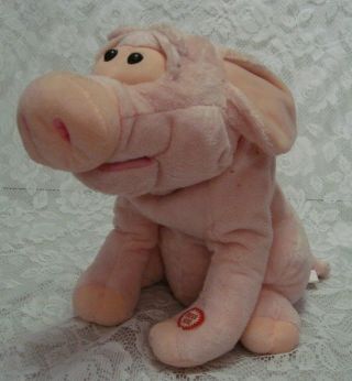Porker Plush Singing Pig Sings " My Girl " Animated Dances Mouth Moves -