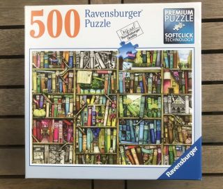 Ravensburger The Bizarre Bookshop 500 Piece Puzzle Completed Once 100