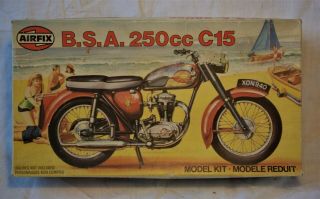 Vintage Airfix B.  S.  A.  C15 Motorcycle Series 3 1/16 1976 Kit Complete Vgc