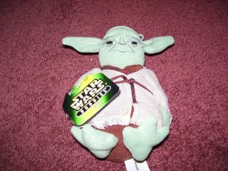 6 " Kenner 1998 Star Wars Buddies Yoda Beanbag Plush With Tag