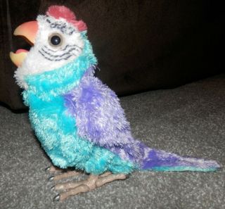 Furreal Friends Squawkers Mccaw Talking Parrot Bird Fur Real Baby Bird Teal