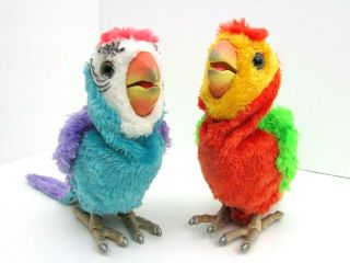 Furreal Friends Squawkers Mccaw & Baby Bird Parrot Interactive 2007 Work