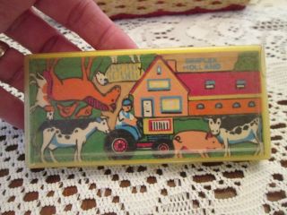 Vintage Simplex Miniature Wooden Puzzle Farm Animals Made In Holland Barn