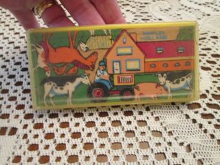 Vintage Simplex Miniature Wooden Puzzle Farm Animals Made in Holland Barn 2