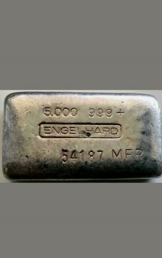 Engelhard 5 Oz Silver Bar Mfr 54187