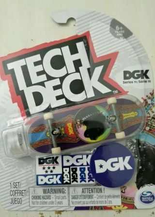 Tech Deck Dgk Skateboard Series 11 Panther Stevie 32mm Deck