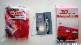 Open Box London Bus 3d Crystal Puzzle Jigsaw Vehicle Uk Britian