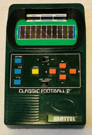 Classic Football 2 Handheld Game Mattel Electronic Gaming System 2002