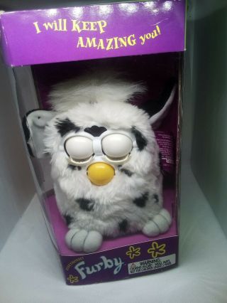 Furby,  Black And White 1998 Model,  Tiger Electronic
