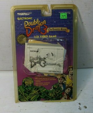 Tiger Electronics Double Dragon 3 Lcd Video Game Card Back Only No Game