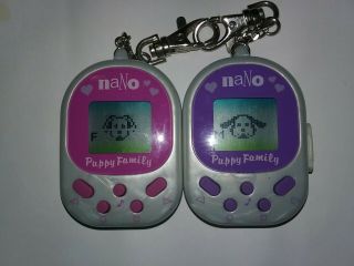 | 2 Nano Pets Puppy Family | Playmates| Virtual Dog | 1998 | Giga | Tamagotchi | 2