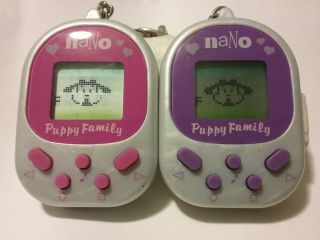 | 2 Nano Pets Puppy Family | Playmates| Virtual Dog | 1998 | Giga | Tamagotchi | 3