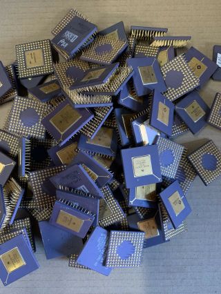 3 Pounds Gold Cpu Processor Chips For Computer Scrap Gold Recovery
