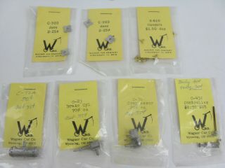 Wagner Car Co.  O - Scale Detail Parts Fittings (7 Packs)