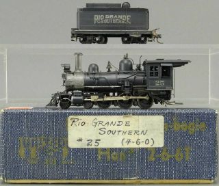 Hon3 Brass Precision Scale Psc Rio Grande Southern Rgs 4 - 6 - 0 T - 19 Rctpainted 25